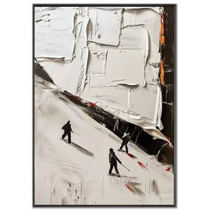 Dynamic Textured Abstract Figures Oil Painting #NM635