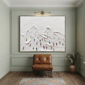 Dynamic Skiers on Textured Mountain Slopes #NM588