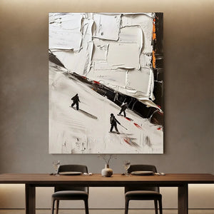 Dynamic Textured Abstract Figures Oil Painting #NM635