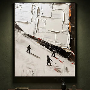 Dynamic Textured Abstract Figures Oil Painting #NM635