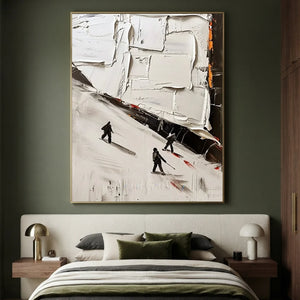 Dynamic Textured Abstract Figures Oil Painting #NM635
