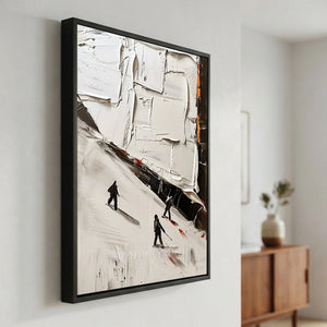Dynamic Textured Abstract Figures Oil Painting #NM635