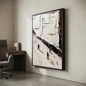 Dynamic Textured Abstract Figures Oil Painting #NM635