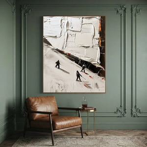 Dynamic Textured Abstract Figures Oil Painting #NM635