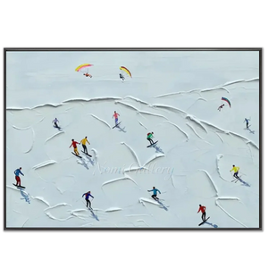 Dynamic Ski Slope Textured Painting #NM610