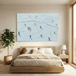 Dynamic Ski Slope Textured Painting #NM610