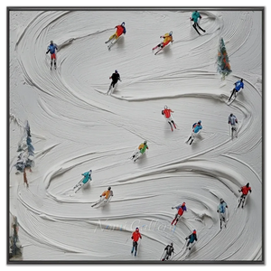 Dynamic Ski Slope Textured Art #NM623