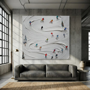 Dynamic Ski Slope Textured Art #NM623