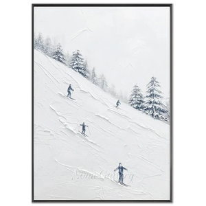Textured Ski Slope Mountain Art #NM650