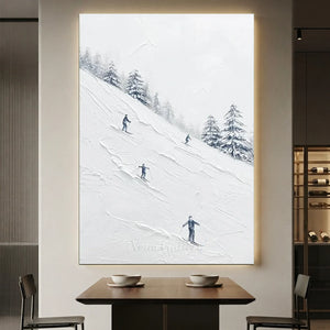 Textured Ski Slope Mountain Art #NM650