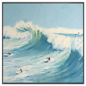 Dynamic Ocean Wave Surfing Textured Art #NM706