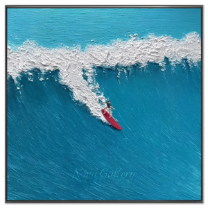 Dynamic Textured Surfer on Ocean Wave Painting #NM710