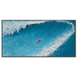 Dynamic Textured Ocean Wave Surfing Art #NM690