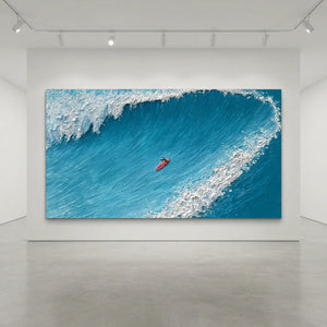 Dynamic Textured Ocean Wave Surfing Art #NM690