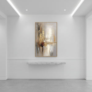 Gold Leaf Abstract Light Luxury Textured Hand-Painted Canvas Art #SS066