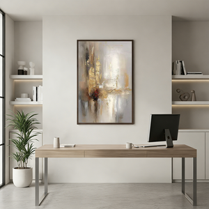 Gold Leaf Abstract Light Luxury Textured Hand-Painted Canvas Art #SS066