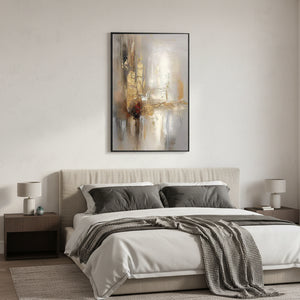 Gold Leaf Abstract Light Luxury Textured Hand-Painted Canvas Art #SS066