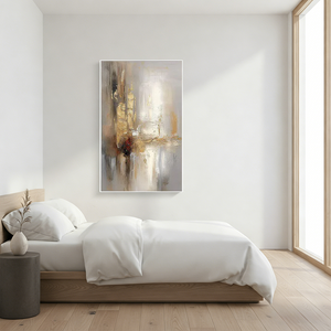 Gold Leaf Abstract Light Luxury Textured Hand-Painted Canvas Art #SS066