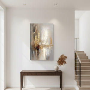 Gold Leaf Abstract Light Luxury Textured Hand-Painted Canvas Art #SS066