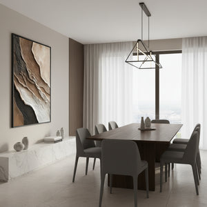 Heavy Texture Earth Tone Layered Abstract Hand-Painted Wall Art #SS067