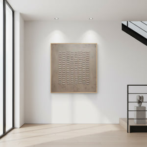 Wabi-Sabi Rhythmic Textured Brown Oil Painting #SS096