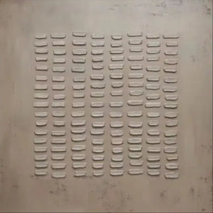 Wabi-Sabi Rhythmic Textured Brown Oil Painting #SS096