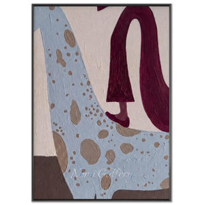 Whimsical Abstract Figure Oil Painting #NM559