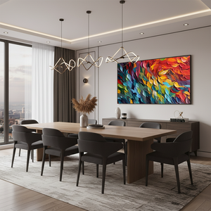 Vibrant 3D Impasto Abstract Palette Knife Oil Painting #SS075