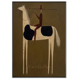 Vintage-Americana-Native-Inspired-Rider-&-Pinto-Horse-Painting-black-frame-02.webp