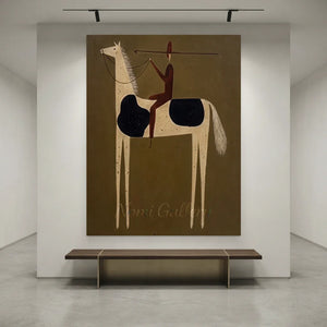 Vintage-Americana-Native-Inspired-Rider-&-Pinto-Horse-Painting-for-minimalist-wall-01.webp