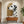 Hand-painted modern abstract pop art oil painting showing the profile of a black and white spotted Dalmatian dog against a textured ochre brown and cream white block background.