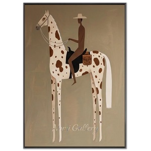 Vintage-Western-Equestrian-Abstract-Art-black-frame-02.webp