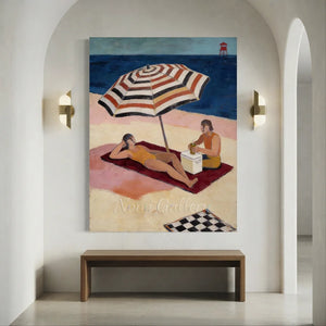 Beach Day Leisure Oil Painting #NM274