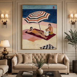 Beach Day Leisure Oil Painting #NM274