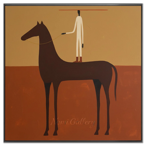 Abstract Equestrian Journey Handmade Oil Painting #NM251