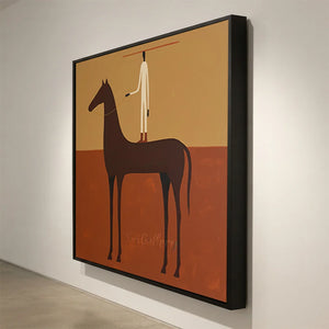 Abstract Equestrian Journey Handmade Oil Painting #NM251