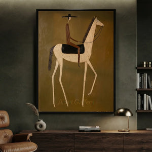 Abstract Equestrian Rider Handmade Oil Painting #NM291
