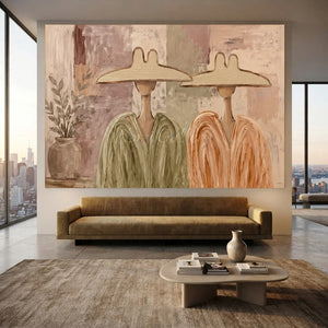 Elevate Your Space: Ethereal Figures Abstract Oil Painting #NM336