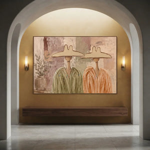 Elevate Your Space: Ethereal Figures Abstract Oil Painting #NM336