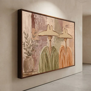 Elevate Your Space: Ethereal Figures Abstract Oil Painting #NM336