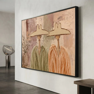 Elevate Your Space: Ethereal Figures Abstract Oil Painting #NM336