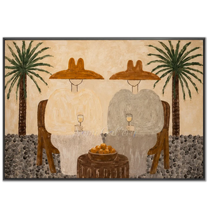 Leisurely Siesta Under Palm Trees Oil Painting #NM339