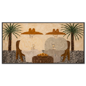 Leisurely Siesta Under Palm Trees Oil Painting #NM339