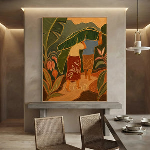 Tropical Journey Abstract Canvas Art #NM450