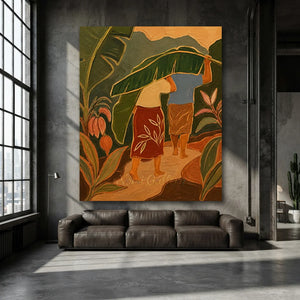 Tropical Journey Abstract Canvas Art #NM450