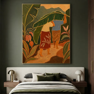 Tropical Journey Abstract Canvas Art #NM450