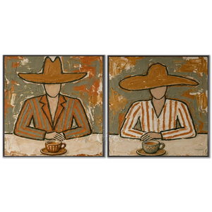 Earthy Tones Abstract Figures Oil Painting Set #NM503