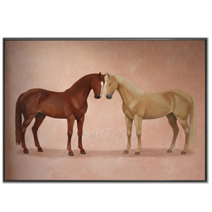 Intimate Horse Pair Oil Painting #NM344