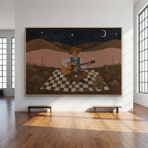 Desert Serenade Under Starry Night #NM345
