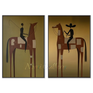 Abstract Equestrian Journey Oil Painting #NM490